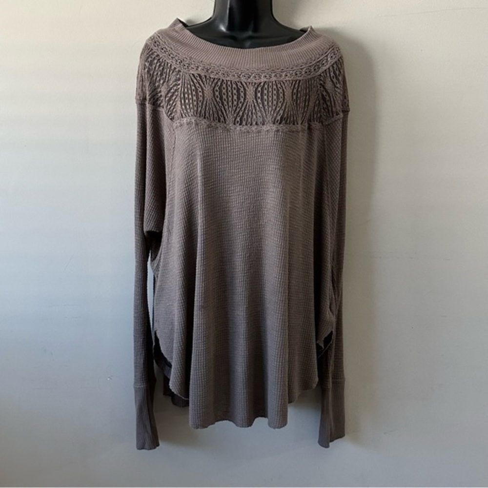 Free People Spring Valley Top Long Sleeve Lace top M